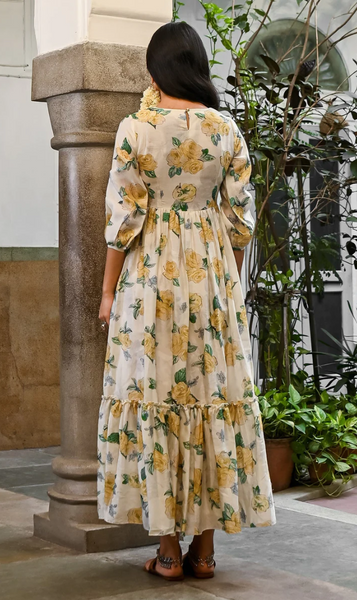 Pariza Yellow Floral Dress