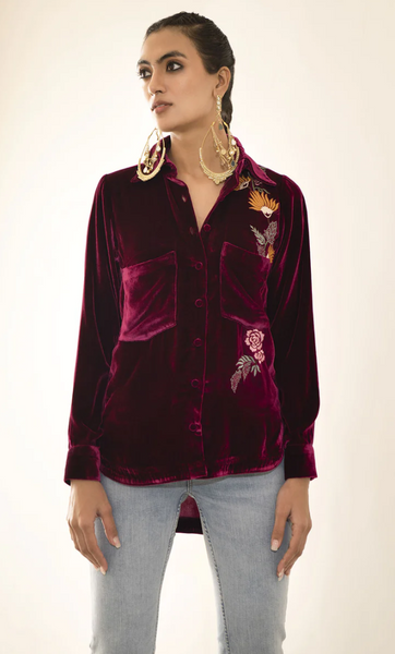 Orchid Embroidered Shirt