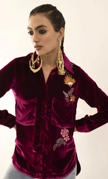 Orchid Embroidered Shirt